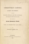 William Sandys: Christmas Carols, Ancient and Modern