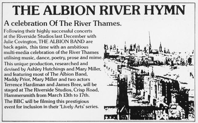 The Albion Ryver Hymn - A Celebration of the River Thames
